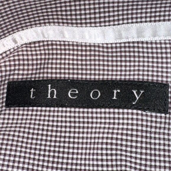 Theory S Marco Button Front Shirt Men's Size L Red Parkton Plaid Collared L/S - Picture 4 of 6